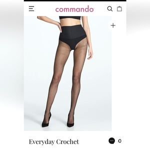 Commando everyday crochet tights. New in box.